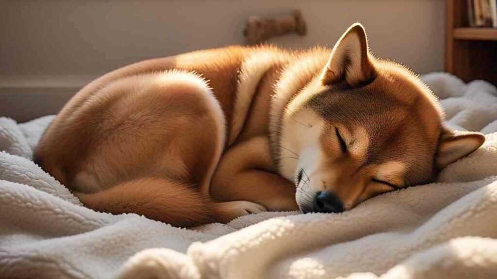 Donut Sleeping position of dog