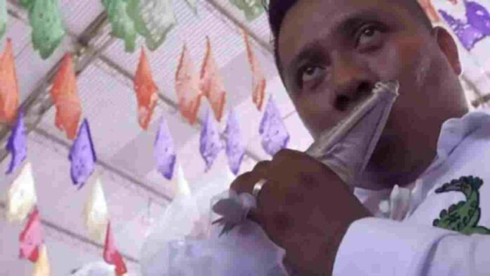 maxican man marriage a crocodile